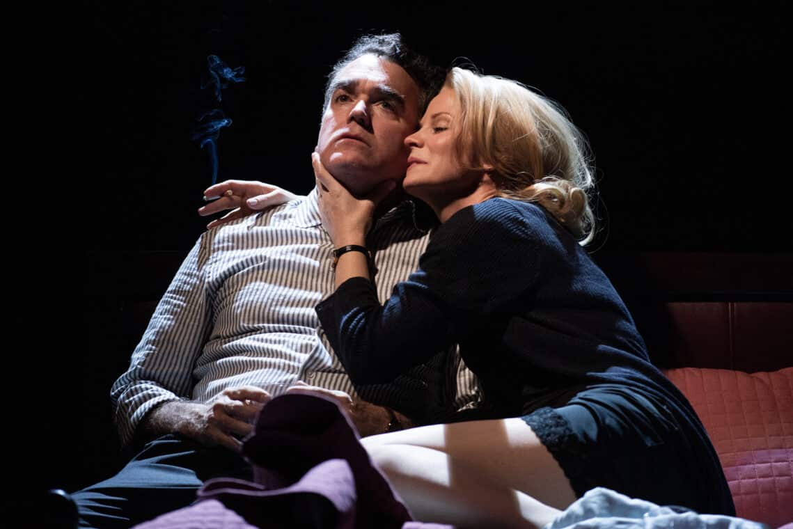 A wife converses with her husband in the Broadway musical 'Days of Wine and Roses'