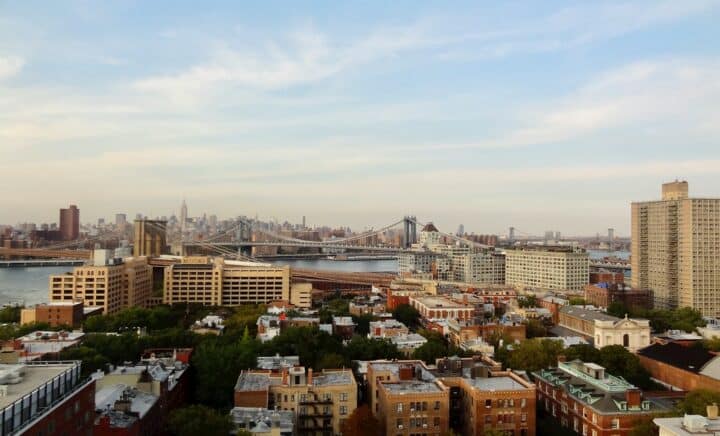 aerial view of Queens' buildings during daytime