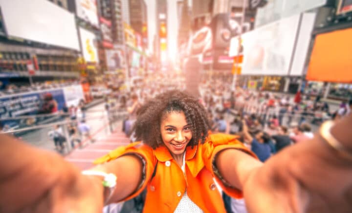 Selfie at Times Square, New York