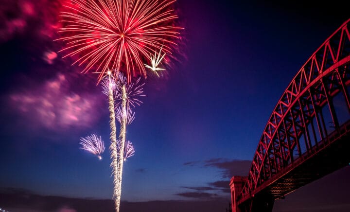 Fireworks in Astoria, Queens