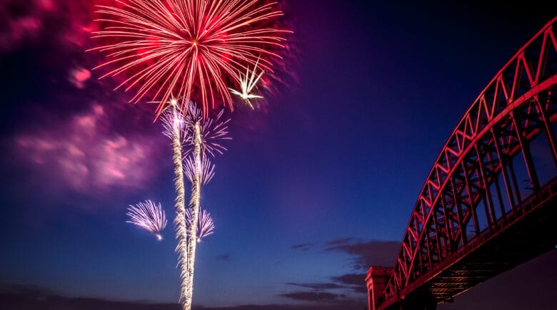 Fireworks in Astoria, Queens