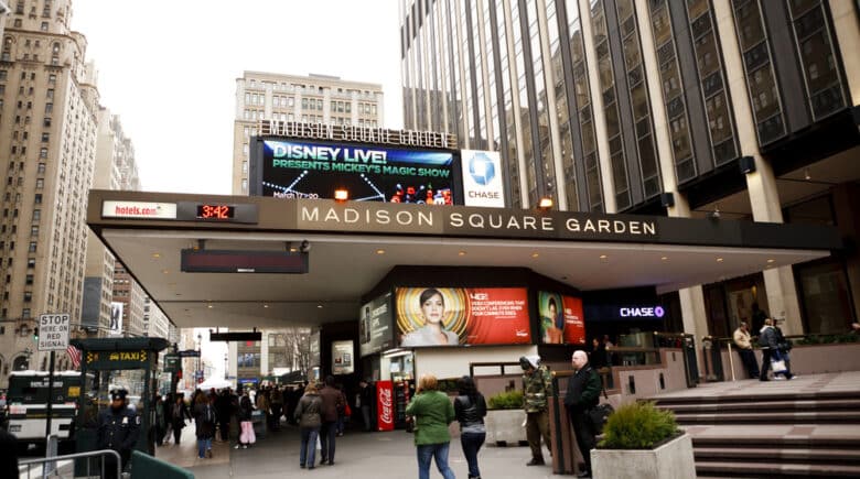 Entrance to Madison Square Garden and Penn Station on Seventh Avenue