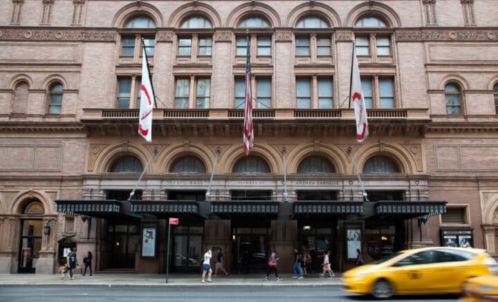 Front entrance to Carnegie Hall