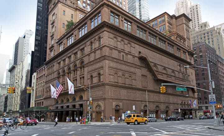 Carnegie Hall building in Manhattan