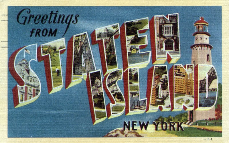 Staten Island, New York Postcard Circa 1945