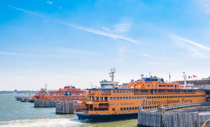 Staten Island ferry docked at St. George Terminal