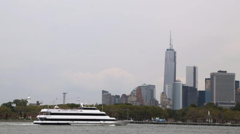 Spirit Cruises boat in New York Harbor