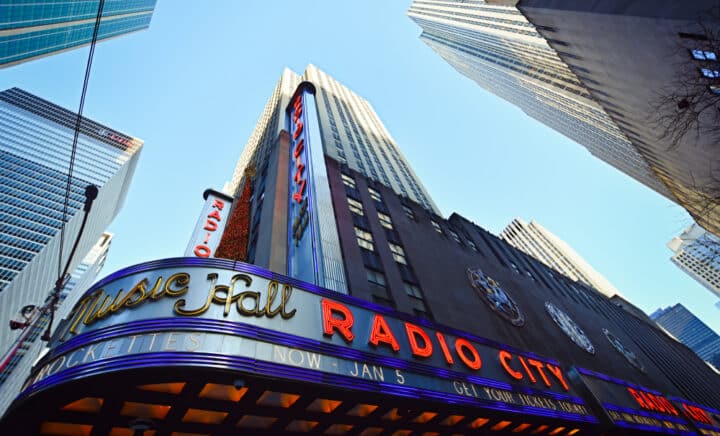 Radio City Music Hall building at Rockefeller Center, Midtown Manhattan