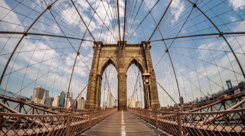 Brooklyn bridge and New York city