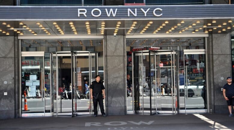 Front of the Row NYC Hotel on 8th avenue