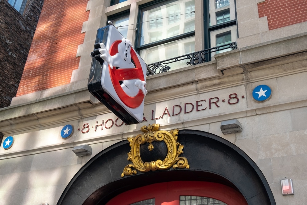 New York, USA - October 31st 2024: The Fire Station that featured in the movie Ghostbusters.