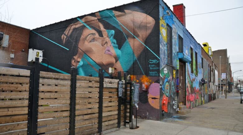 Mural art at East Williamsburg in Brooklyn