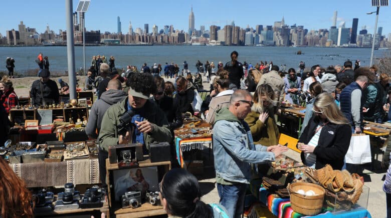 Flea market in Williamsburg Brooklyn