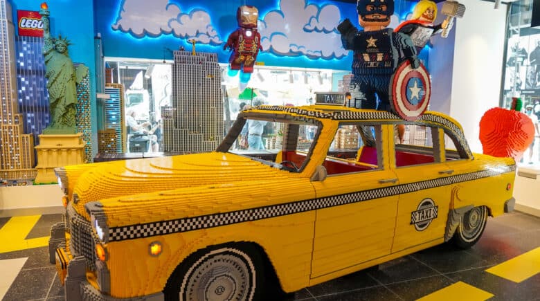 Exclusive NYC inspired 3D LEGO model at LEGO flagship store on Fifth Avenue in Manhattan