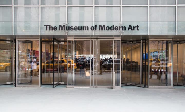 Street view of Museum of Modern Art in Manhattan