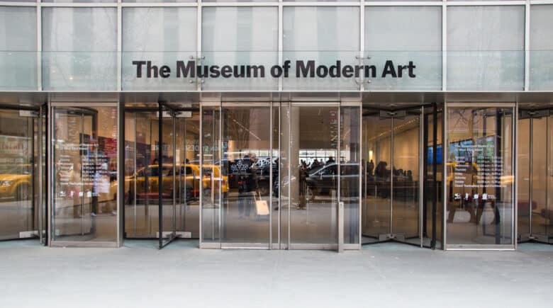 Street view of Museum of Modern Art in Manhattan