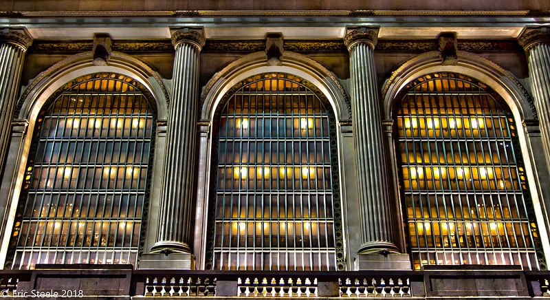 Grand Central Station Windows At Night