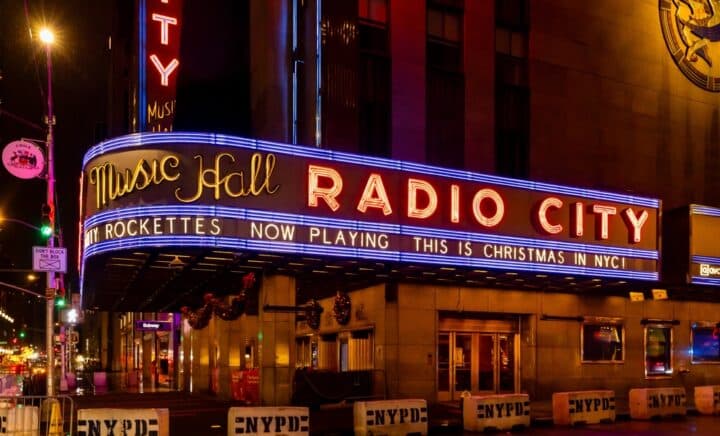 Radio City Music Hall is located in the Manhattan neighborhood of New York City