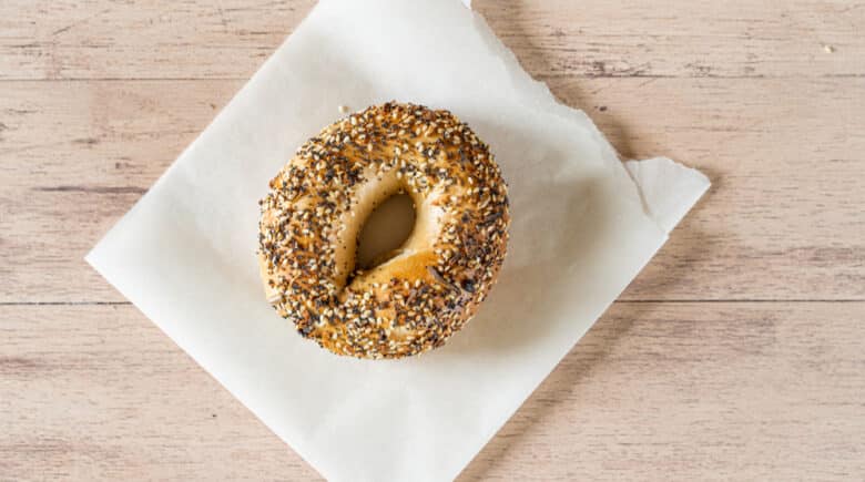 Fresh made New York style boiled bagels for brunch or breakfast.