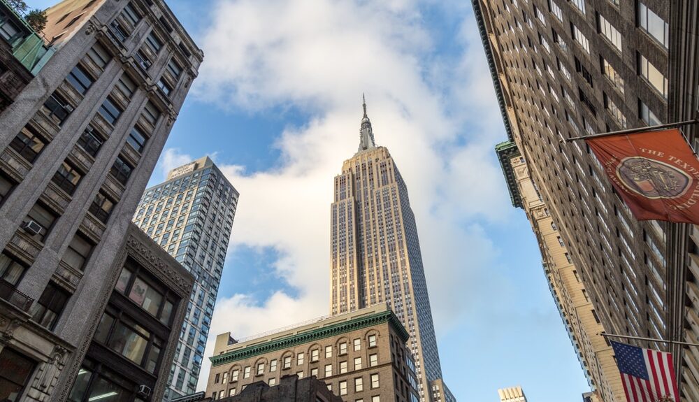 Low angle view of the Empire State Building