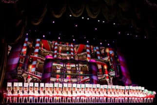 Rockettes dance in Radio City Music Hall on Christmas Spectacular