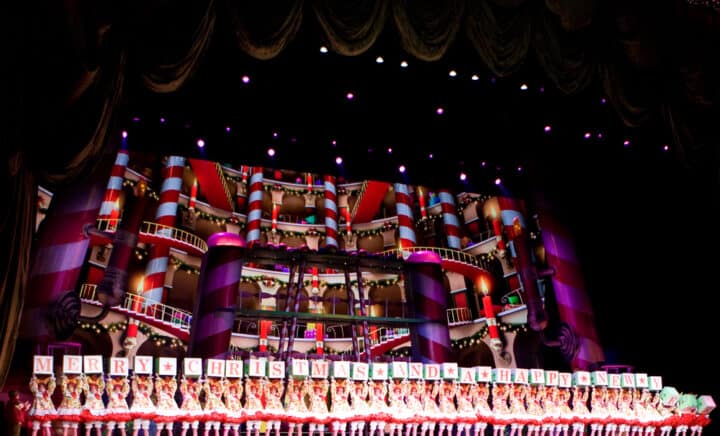 Rockettes dance in Radio City Music Hall on Christmas Spectacular