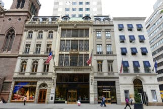 Fifth Avenue west side between 55th and 56th Street in midtown Manhattan