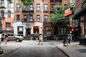 Stores and business in MacDougal Street in Greenwich Village