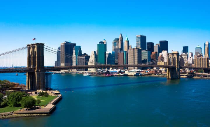 Brooklyn Bridge and Manhattan, New York City