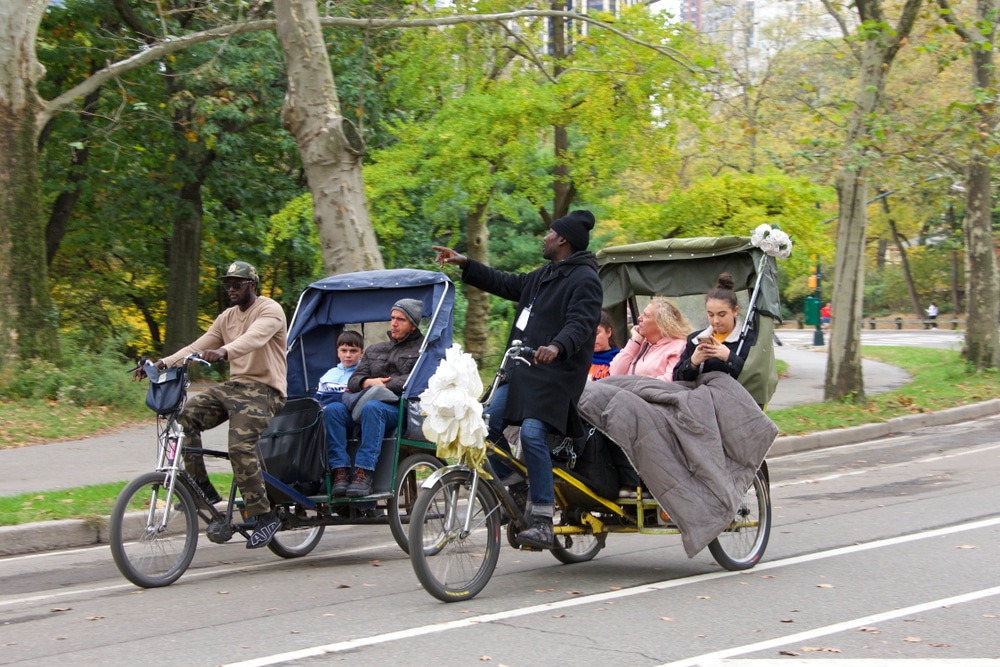 Pedicabs provide tours of Central Park, a great way to see the sights without all the walking