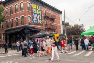 Thousands pour into Bushwick, Brooklyn in New York