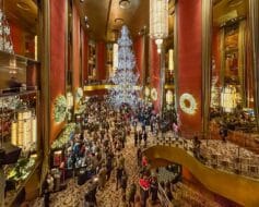 Interior of Rockefeller Center at Christmas