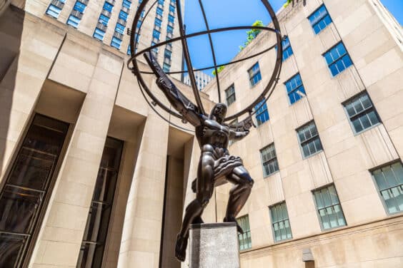 Atlas Statue at Rockefeller Center in Manhattan