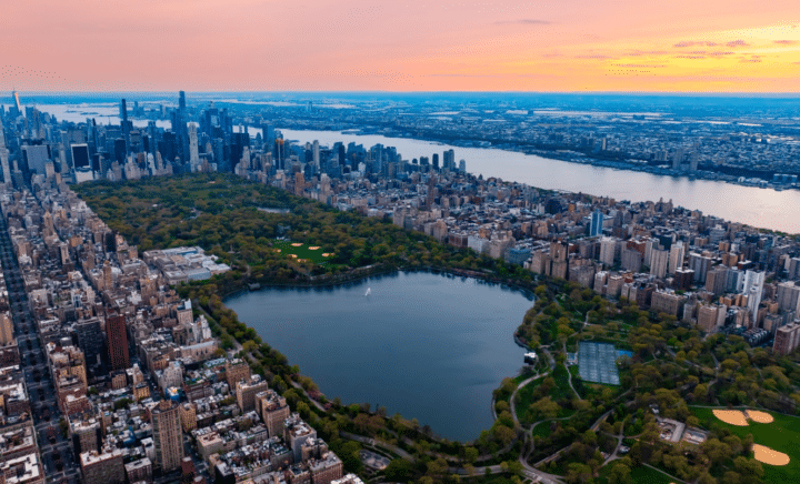 Aerial view of the Central Park