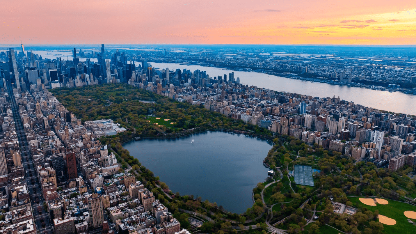 Aerial view of the Central Park