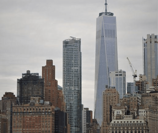 A luxury hotel skyscrapers in Manhattan, New York City