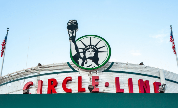 The Circle Line logo seen during a New York City travel guide