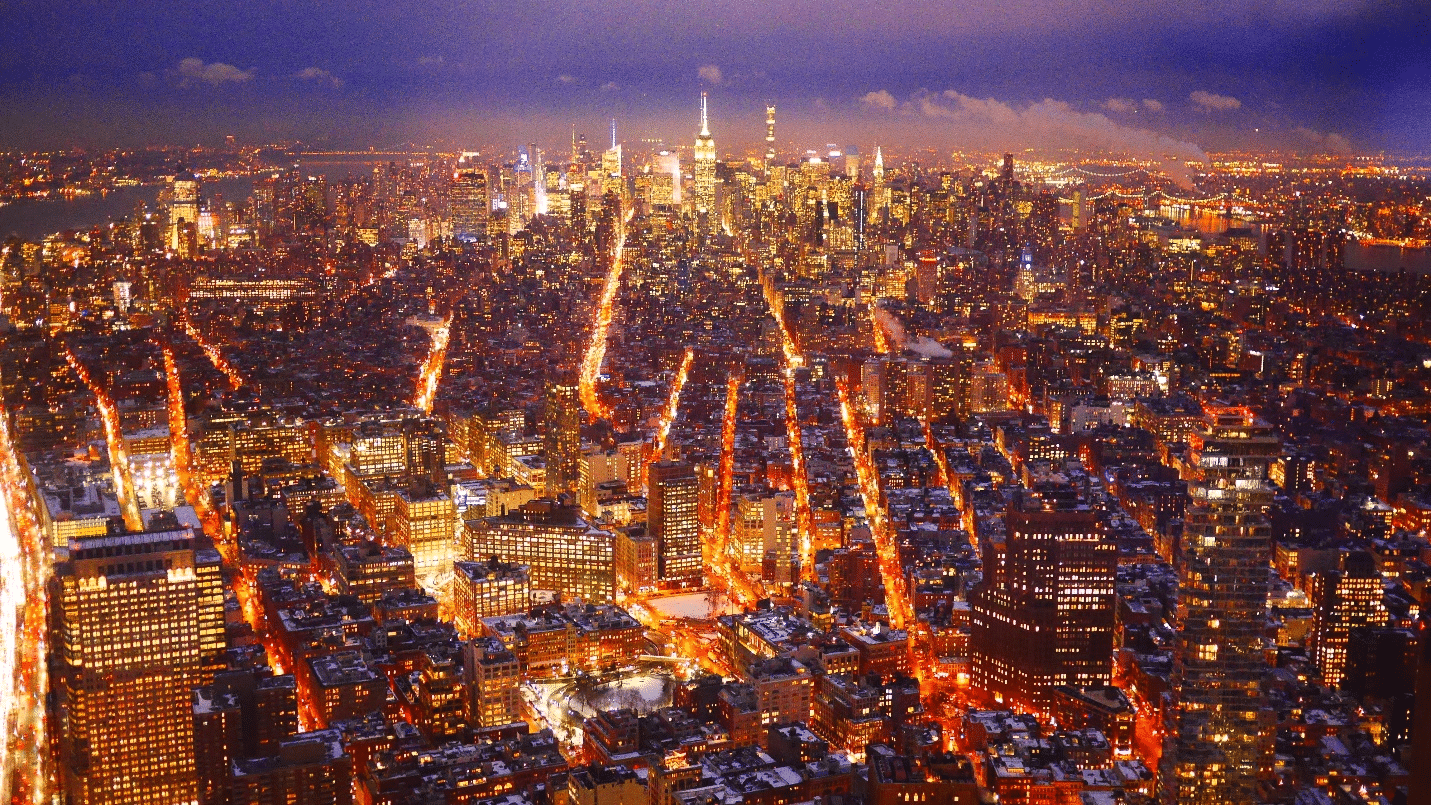 NYC from above during a guided sightseeing tour