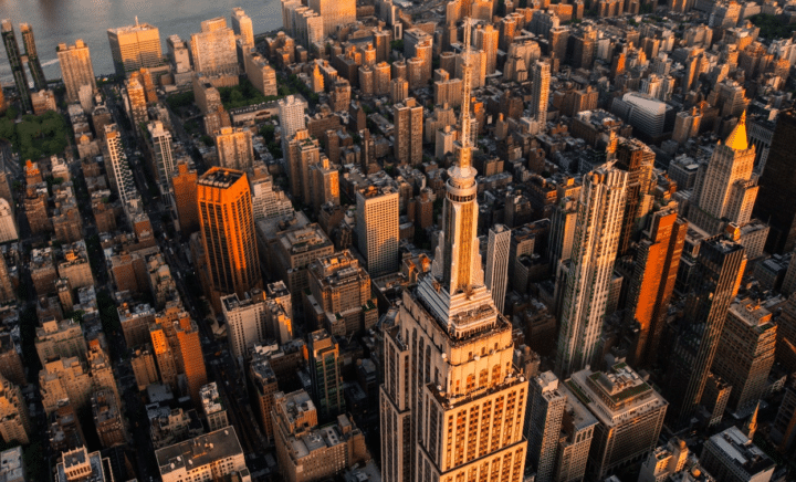 Manhattan seen from above as part of the New York City travel guide