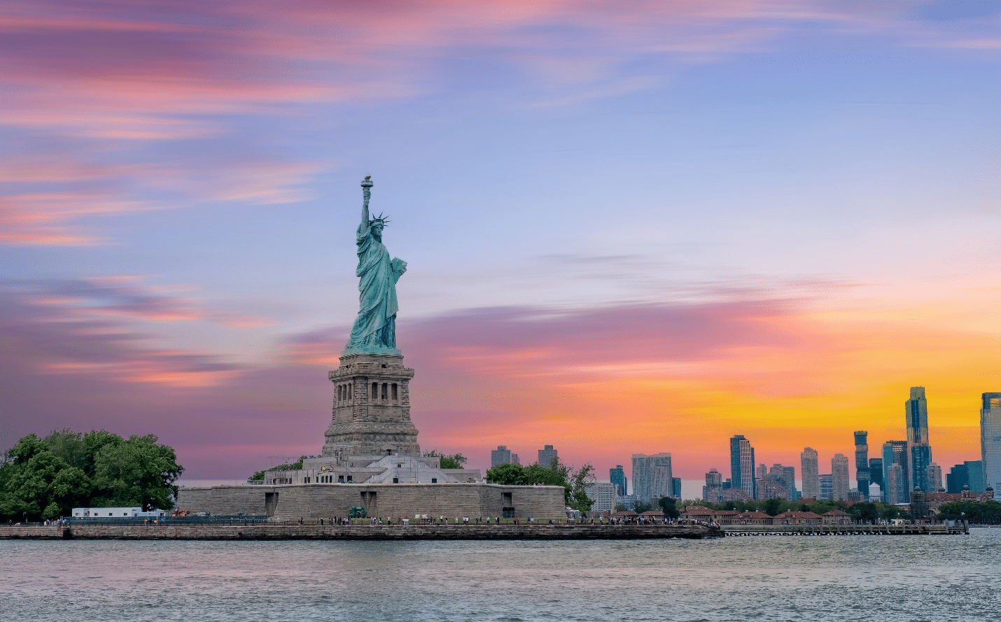 The Statue of Liberty seen during a guided sightseeing tour