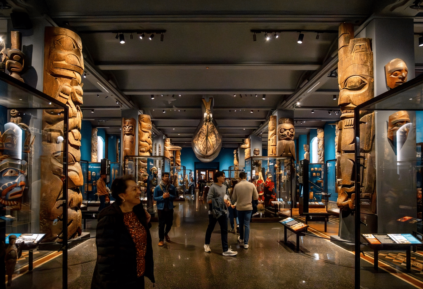 Visitors in a museum