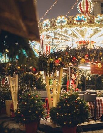 Christmas decorations at a festival