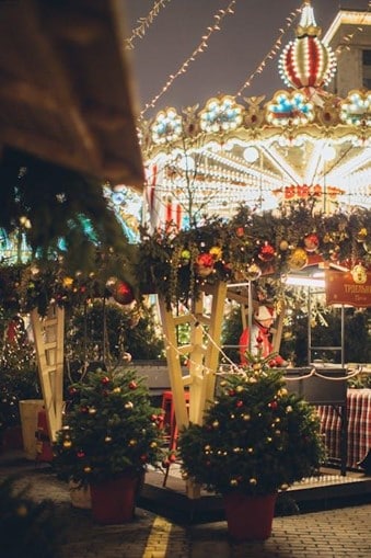 Christmas decorations at a festival