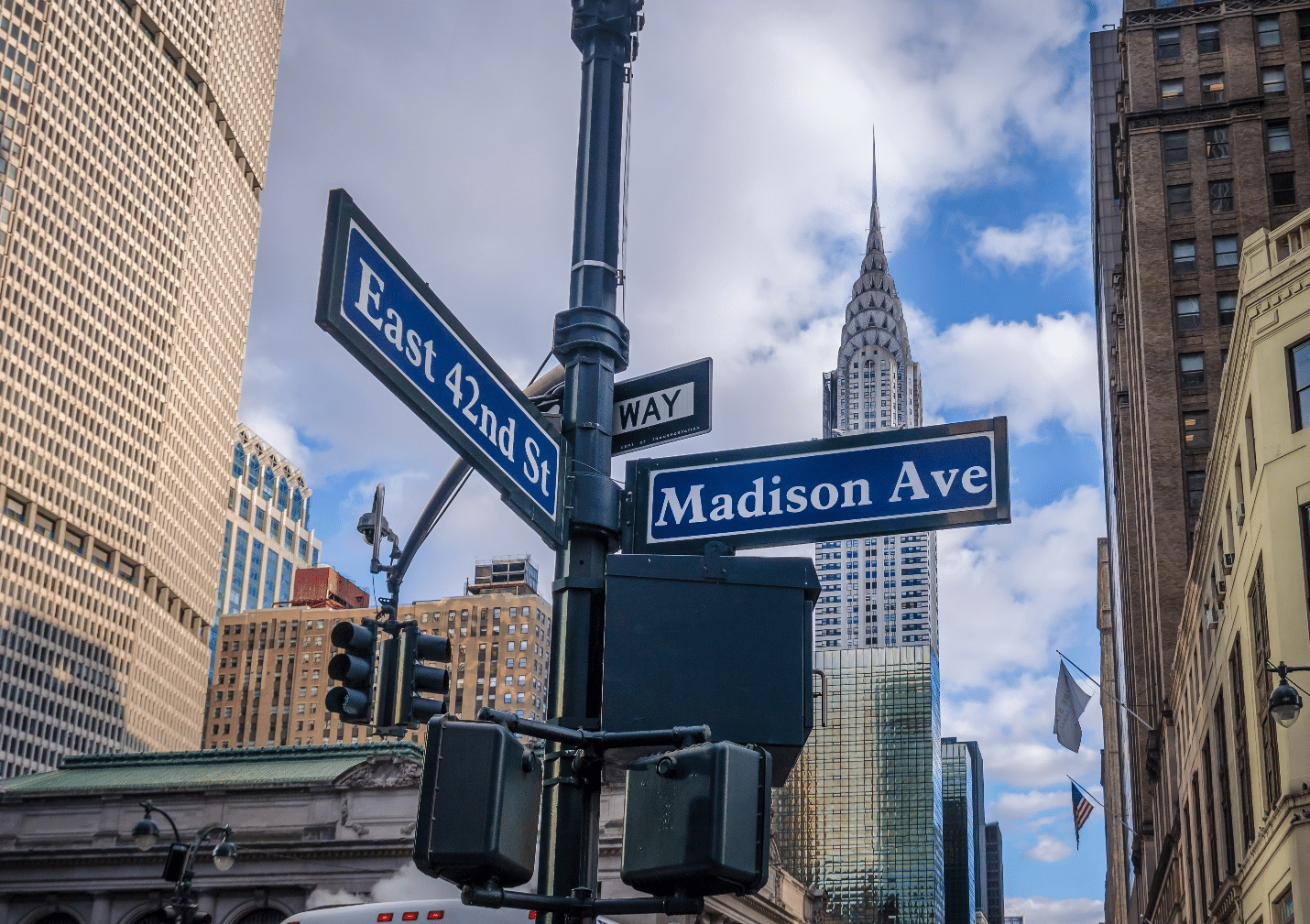 A signboard seen during a city trip to New York