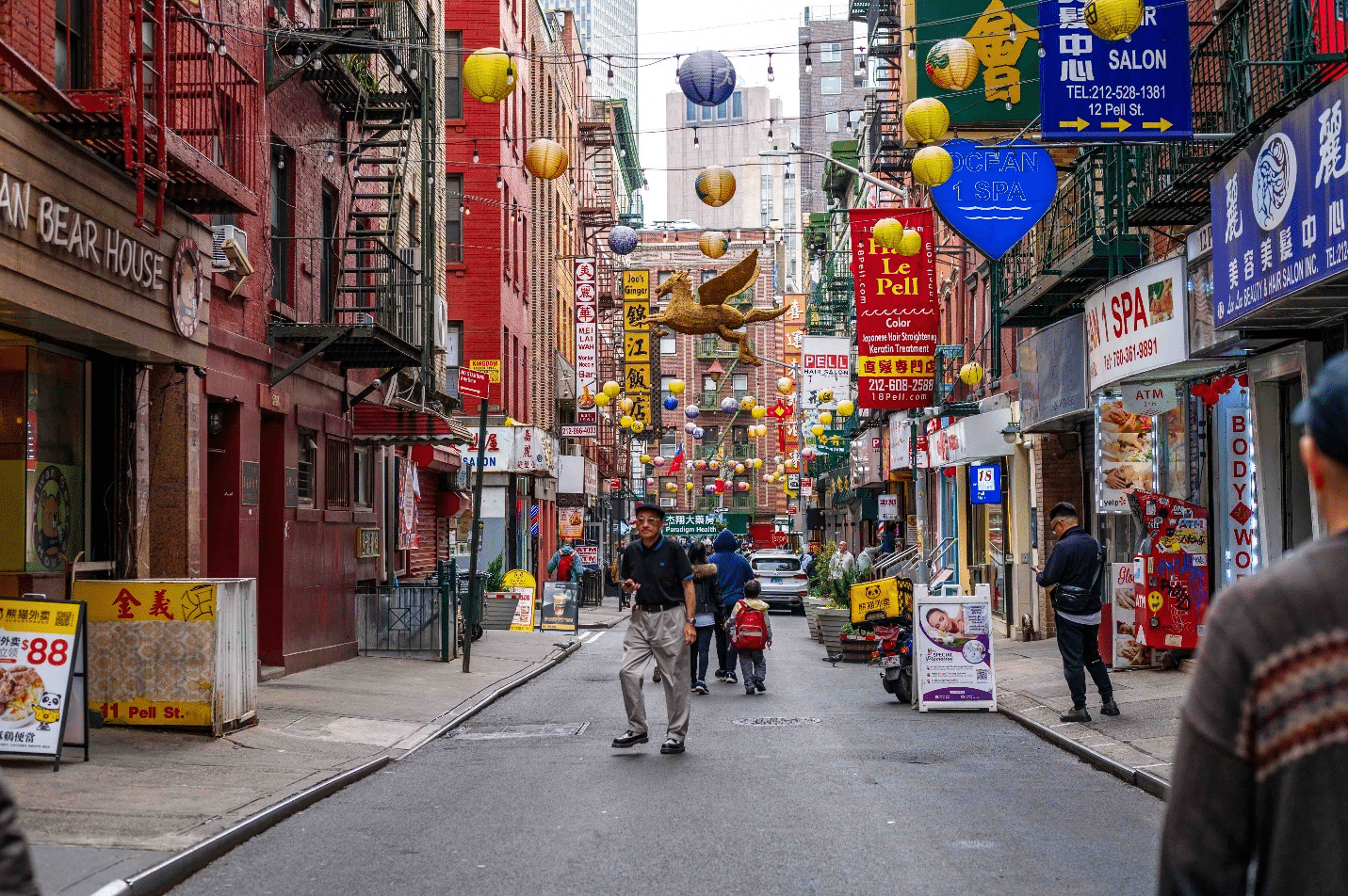 Chinatown seen during a guided sightseeing tour