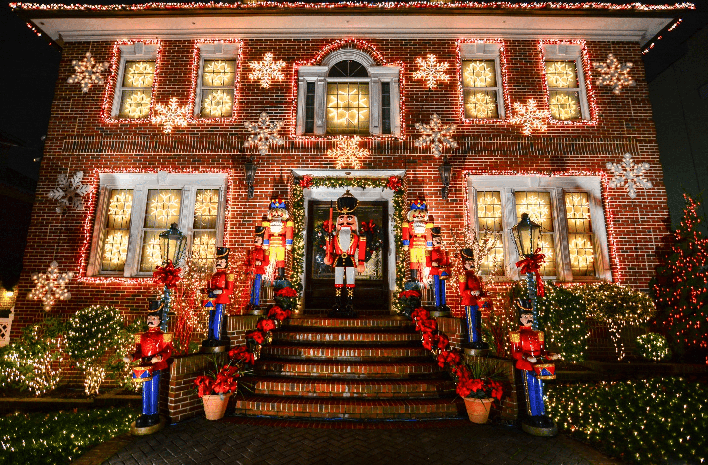 Christmas lights during a New York City travel guide