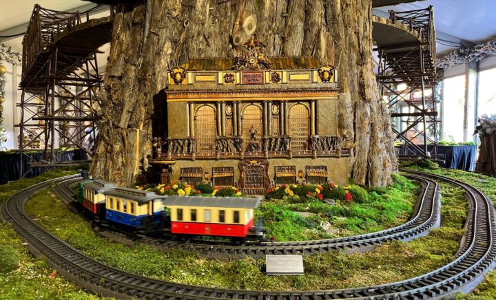 A model train seen during a New York City travel guide