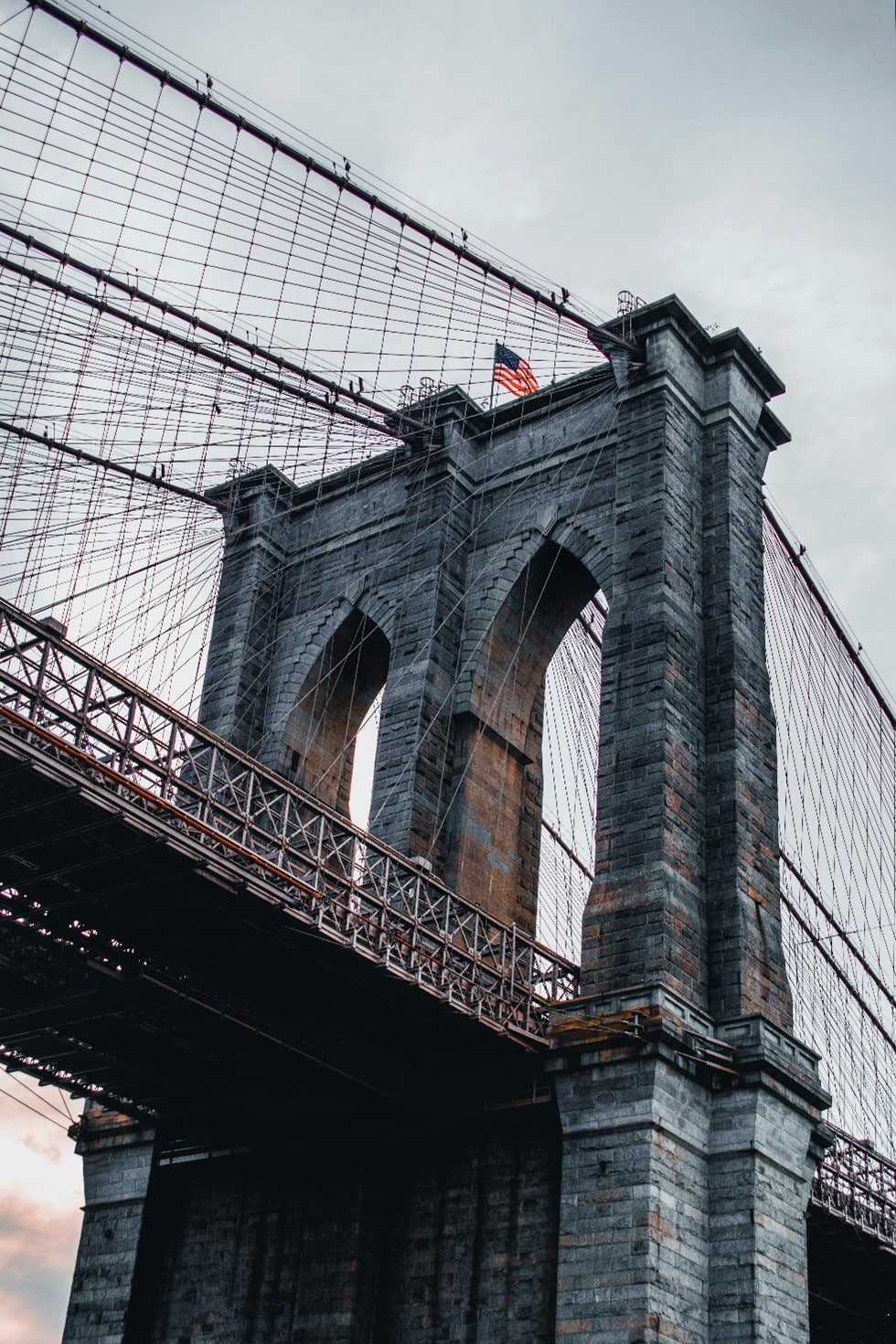 Brooklyn Bridge seen during a one-day sightseeing tour