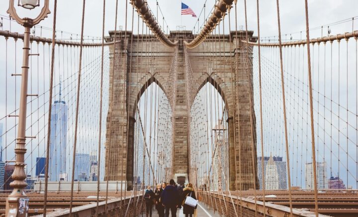 Brooklyn Bridge seen during New York City travel guide