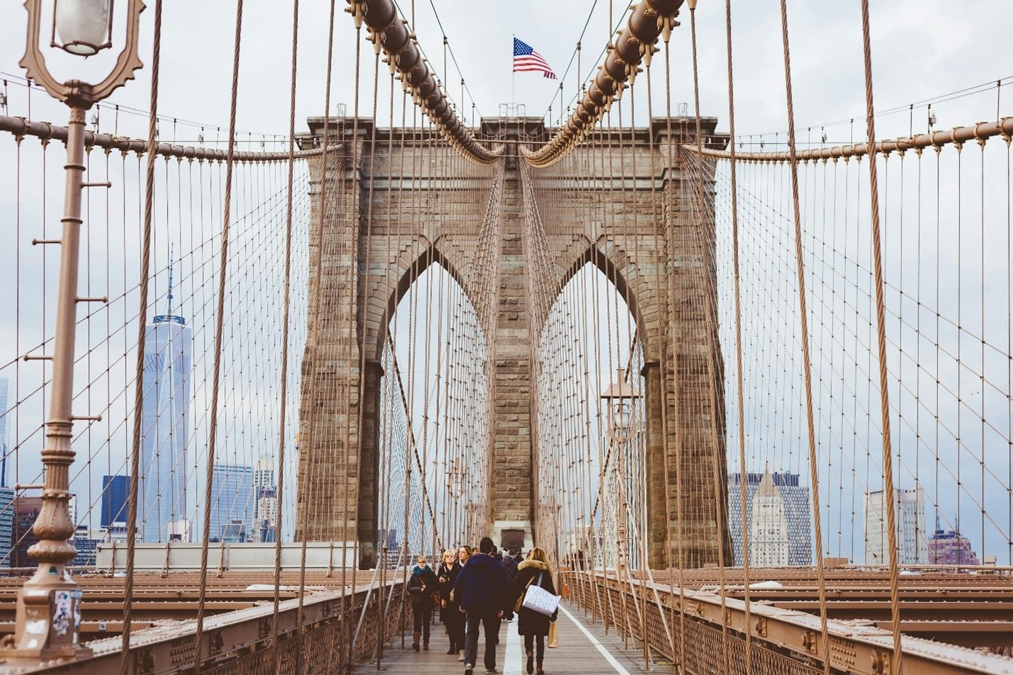 Brooklyn Bridge seen during New York City travel guide